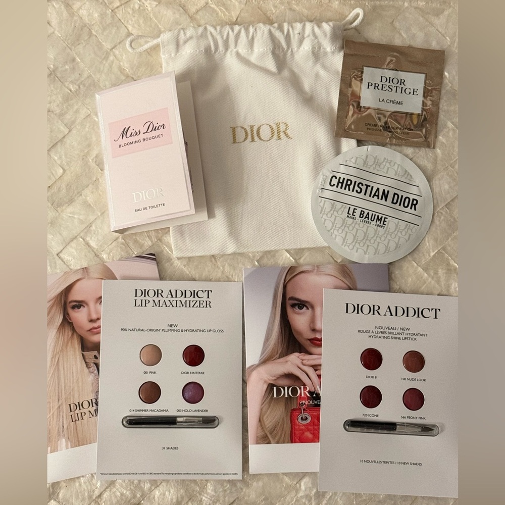 NWT Dior beauty makeup products skincare set luxury dior dustbag